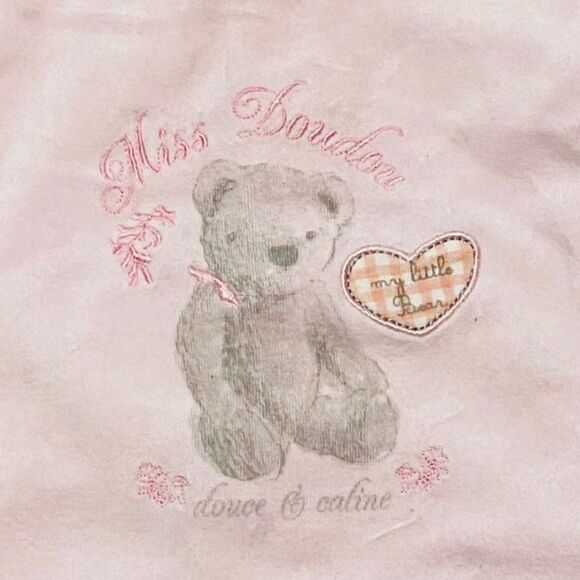 Absorba Light Pink Velour Footed PJ's - Picture 3 of 3